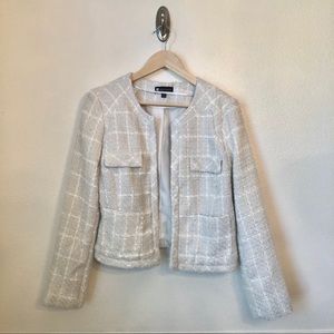 Valerie Bertinelli Cream Tweed Blazer